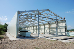 Стальной каркас для ремонта промышленных ангаров в Москве