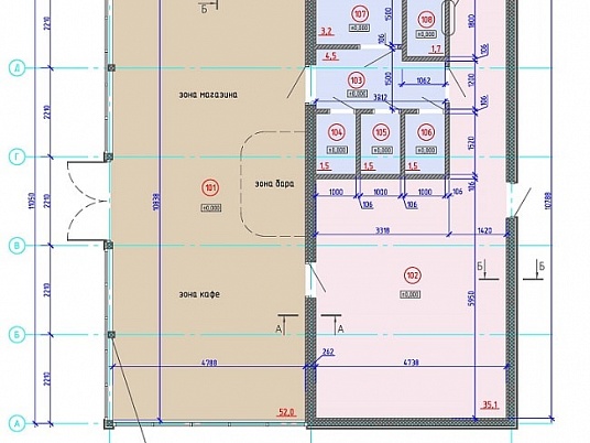 Проектирование и ремонт магазина в Москве для АЗС с кафе на 20 мест